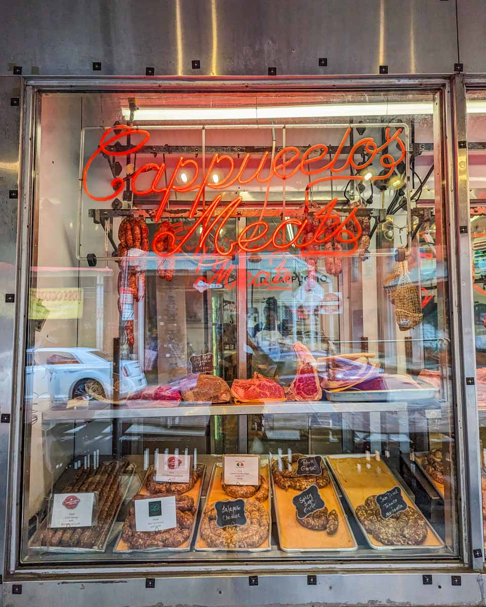 Meat shop in the Italian Market in Philadelphia