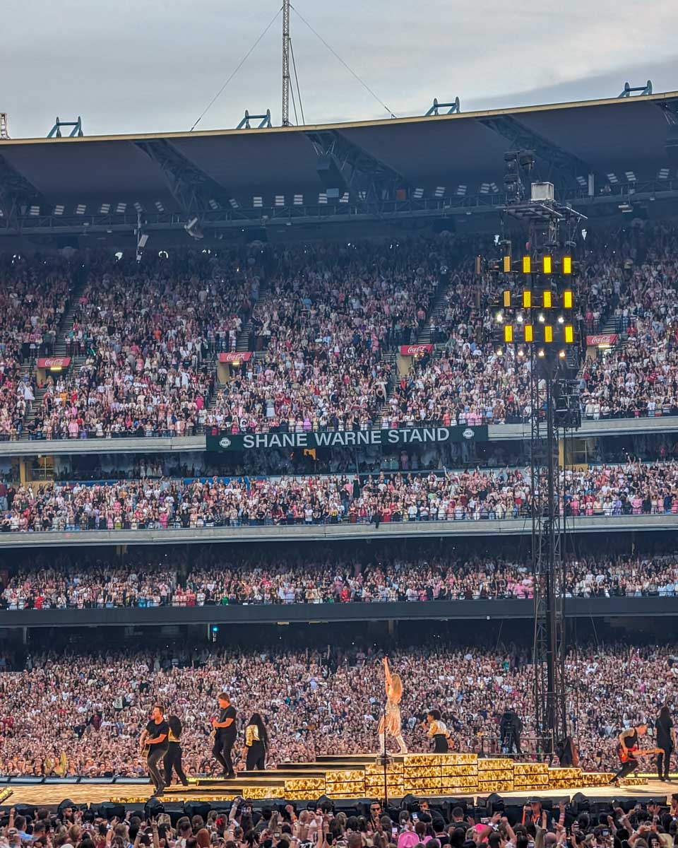 Taylor Swift plays at the MCG in Melbourne