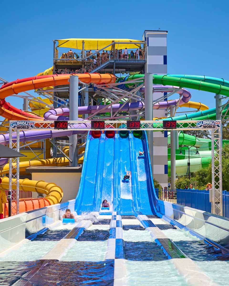 Water slides at Gumbuya World Theme Park