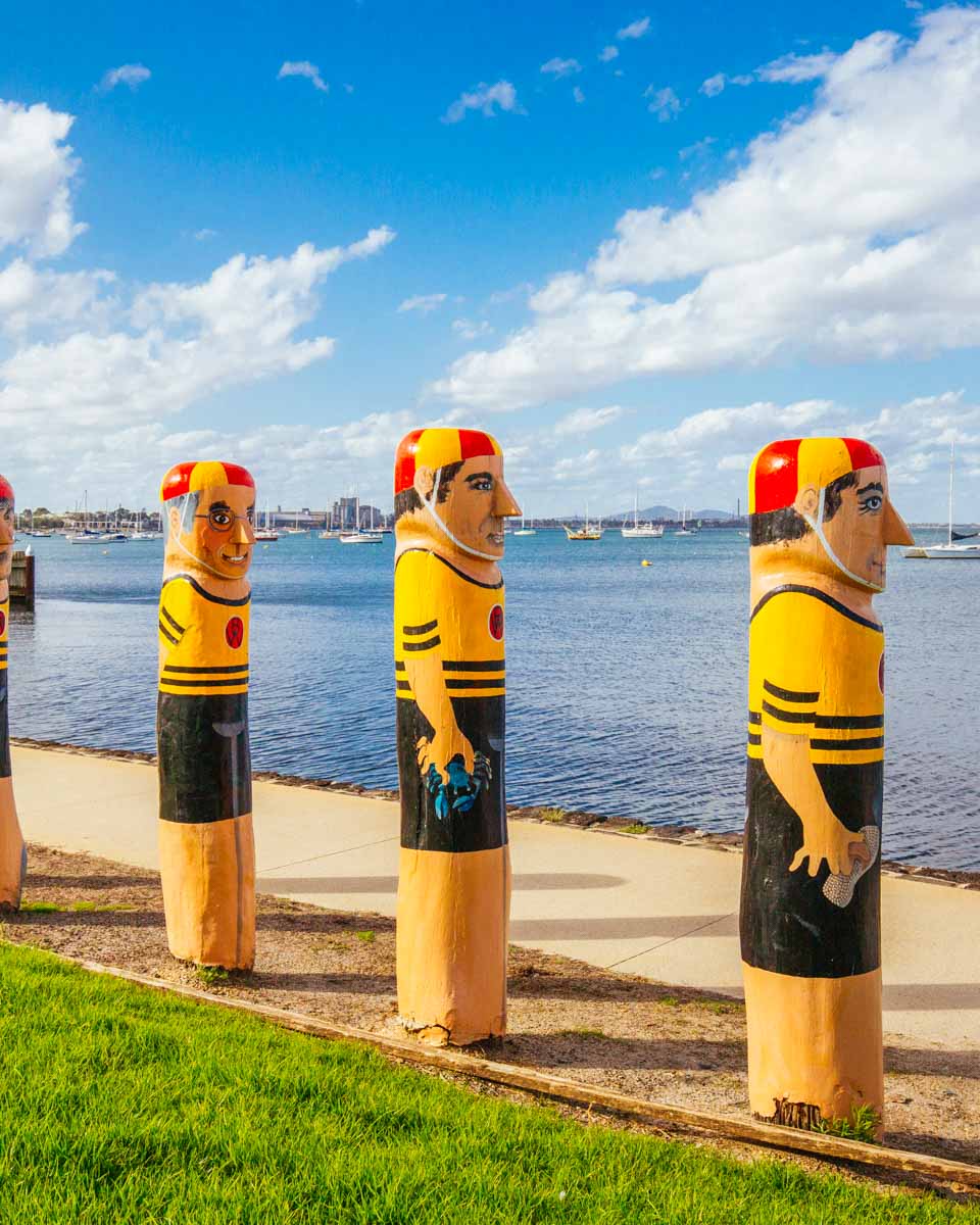 Waterfront statues in Geelong, Australia