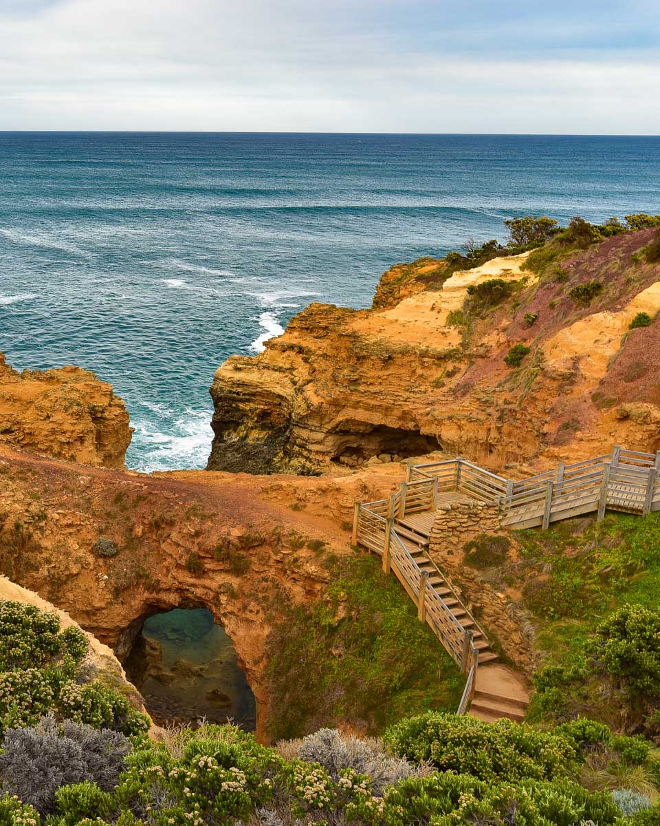 View of The Grotto from above on the Great Ocean Road