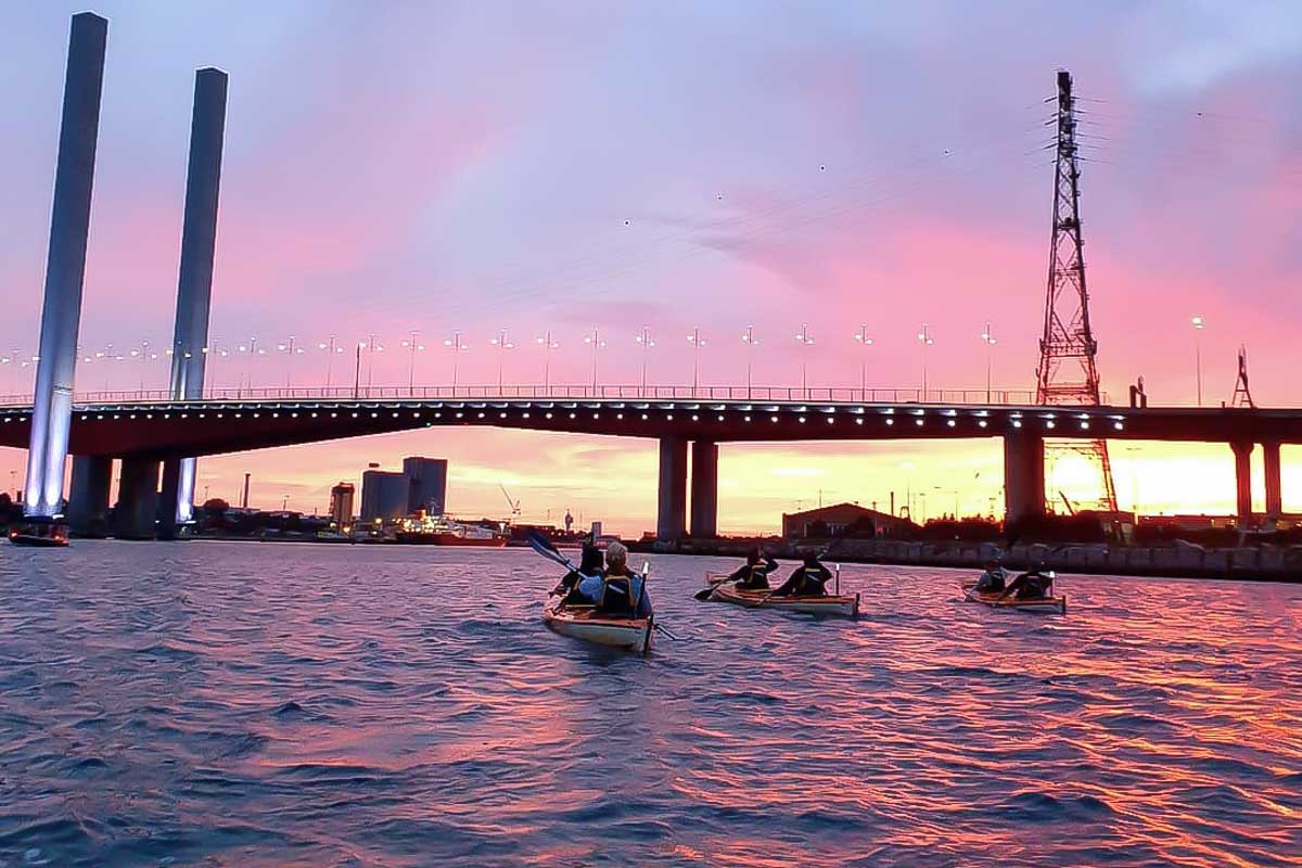 Kayak Melbourne at sunset Australia 3-2