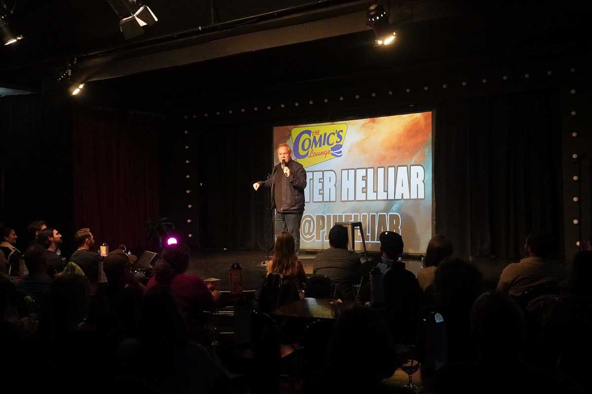 The Comics Lounge Comedy Club at night Melbourne Australia