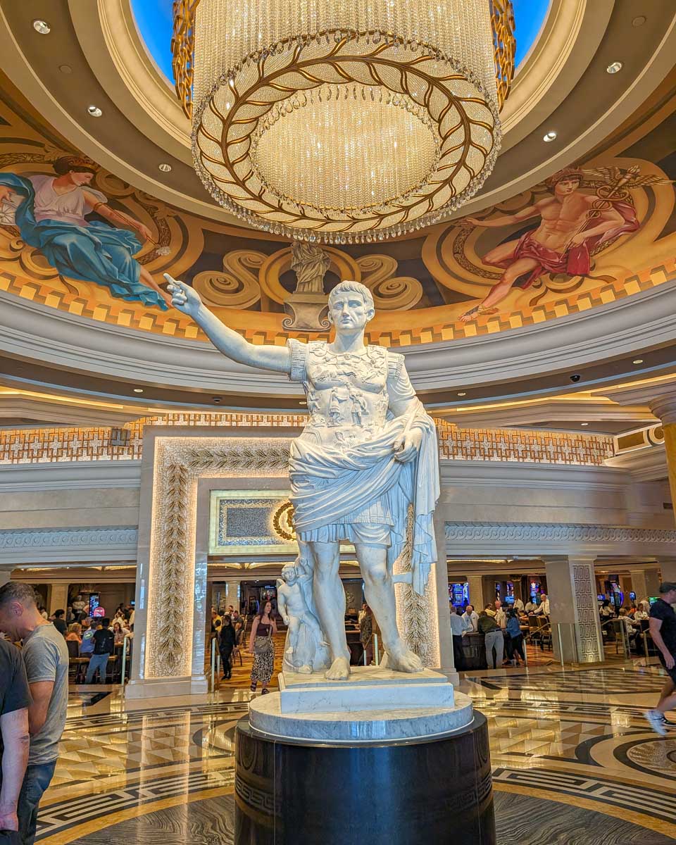 The lobby of caesars palace in Las Vegas USA