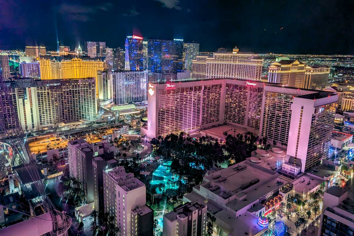 View of vegas from the High Roller Las Vegas