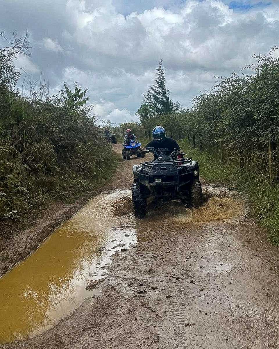 ATV in mud near Medellin Colombia
