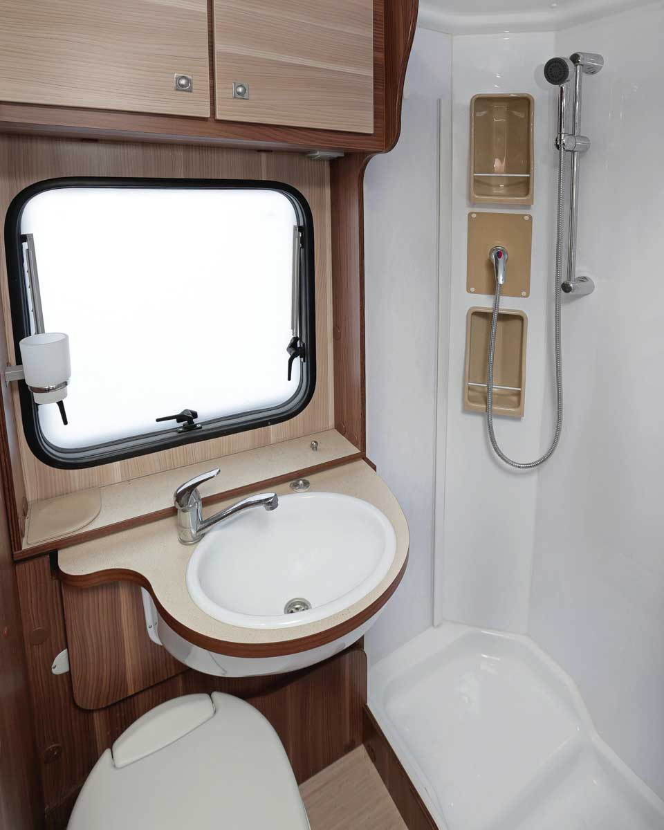 Bathroom in a motorhome Australia