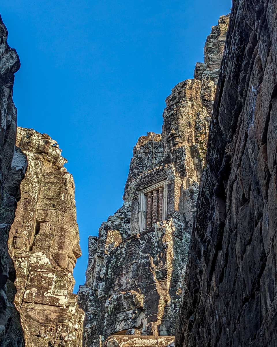 Bayon Temple Faces Angkor Wat Siem Reap Cambodia
