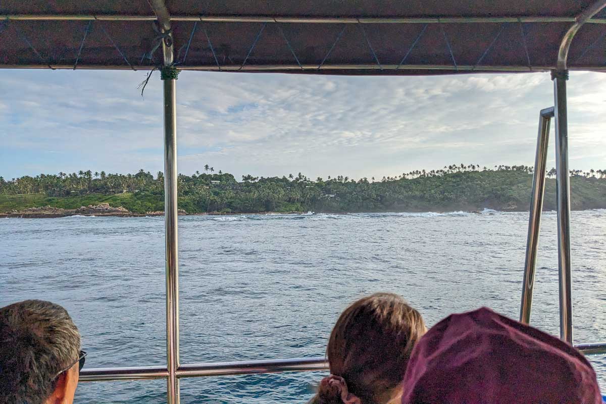 Going out to the ocean on a whale watching tour in Mirrisa Sri Lanka