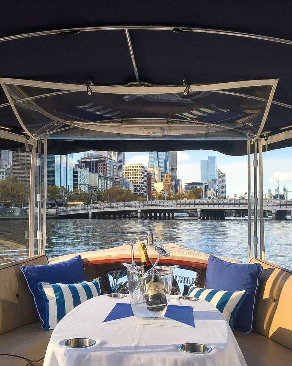 Melbourne Boat Hire Romantic dinner Melbourne Australia