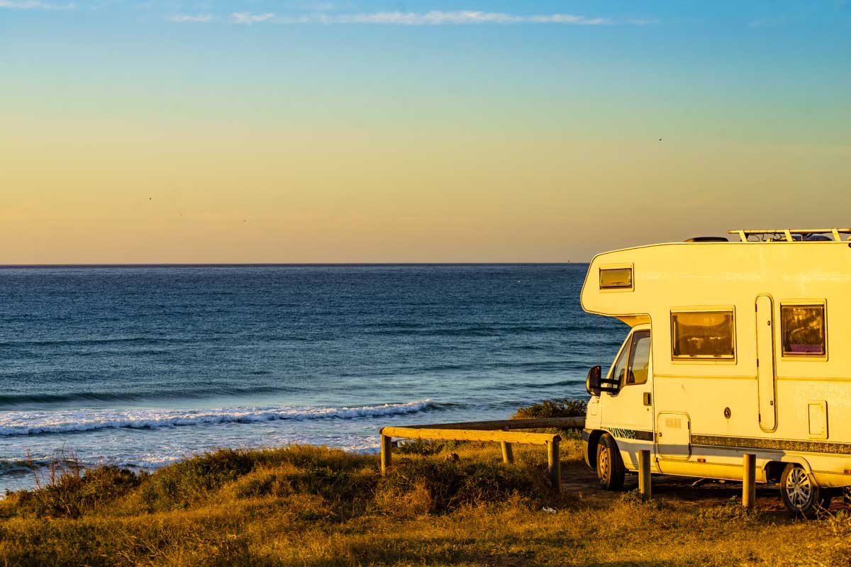 Motorhome by ocean Australia
