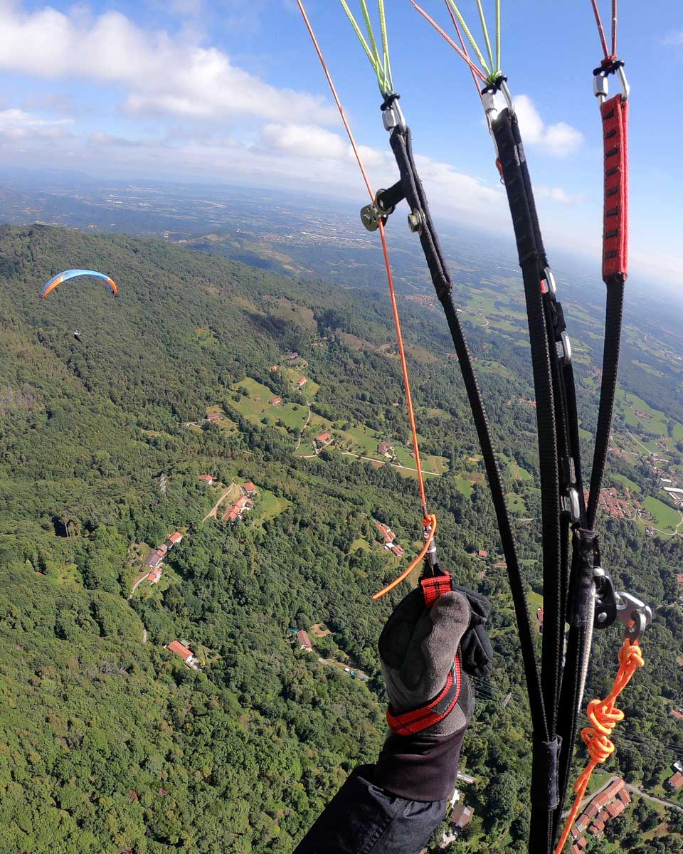 Paragliding over banos Ecuador
