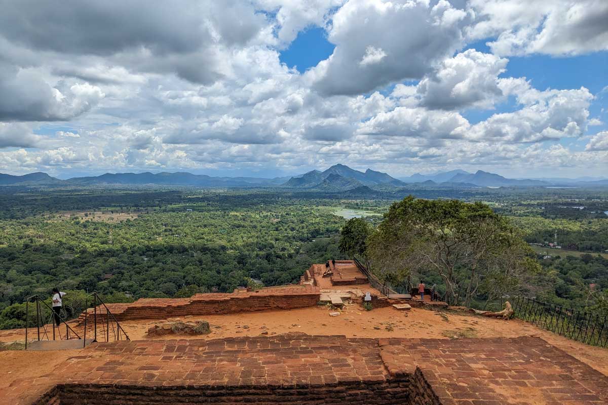 Ruins and view from the top of Sigiriya Sri Lanka