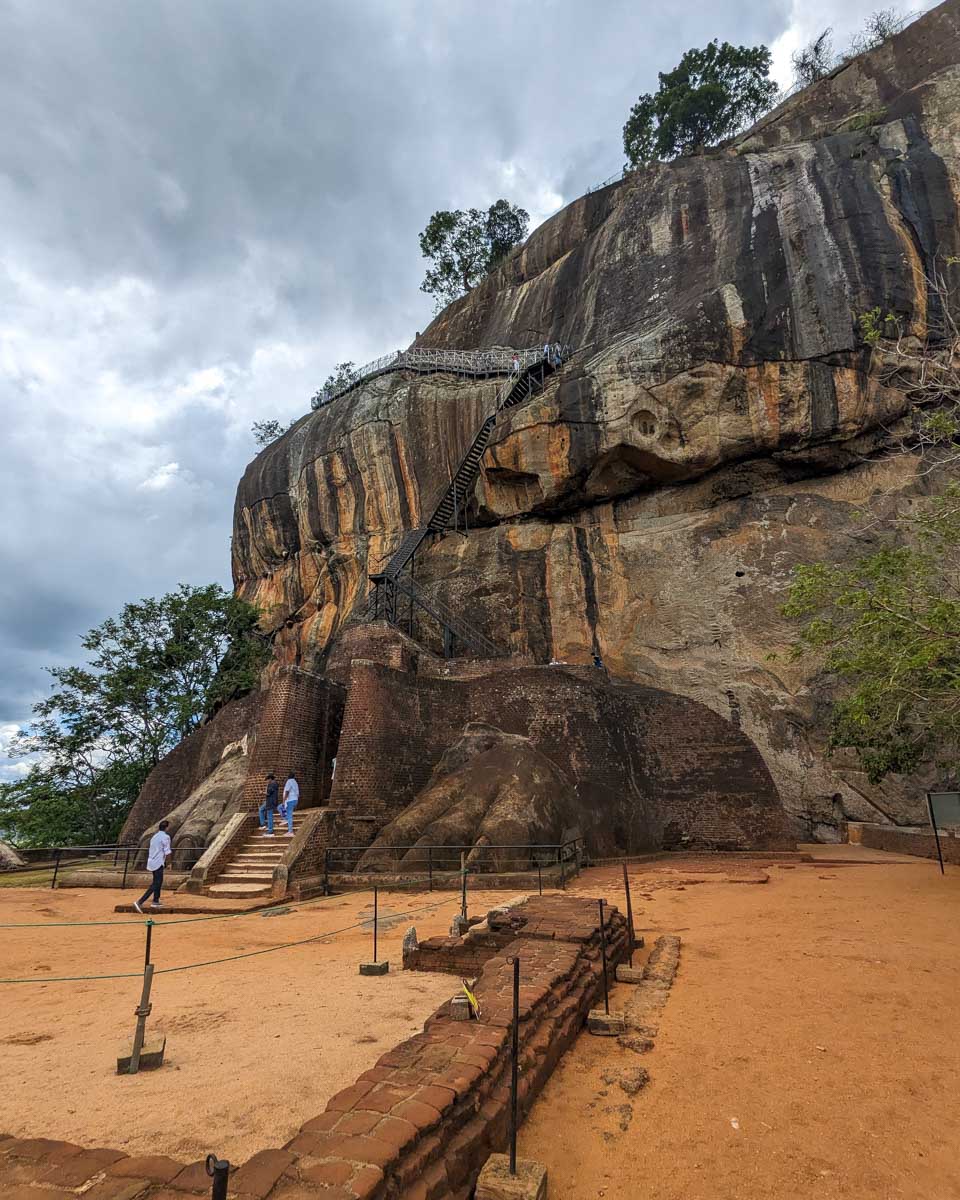 The lion enterence on Sigiriya Sri Lanka