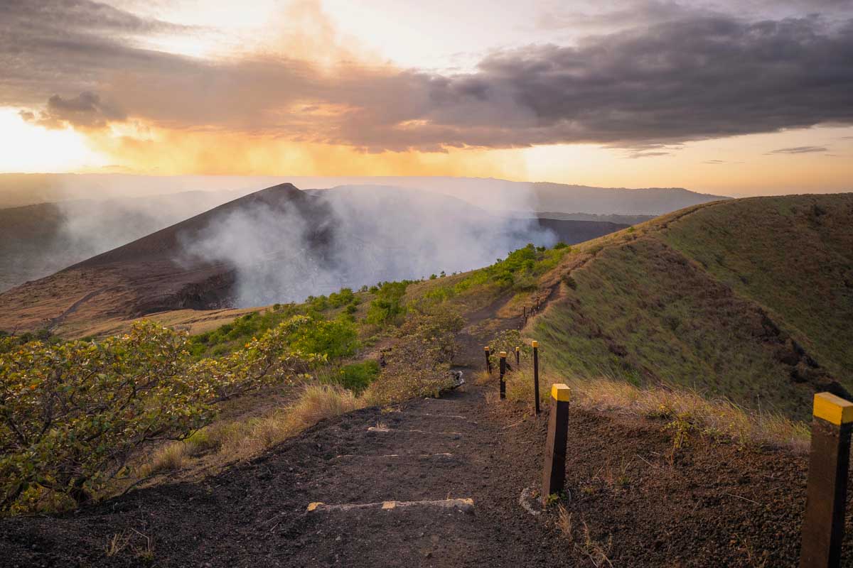 Part of the path to the Masaya Volcano crater in Nicaragua