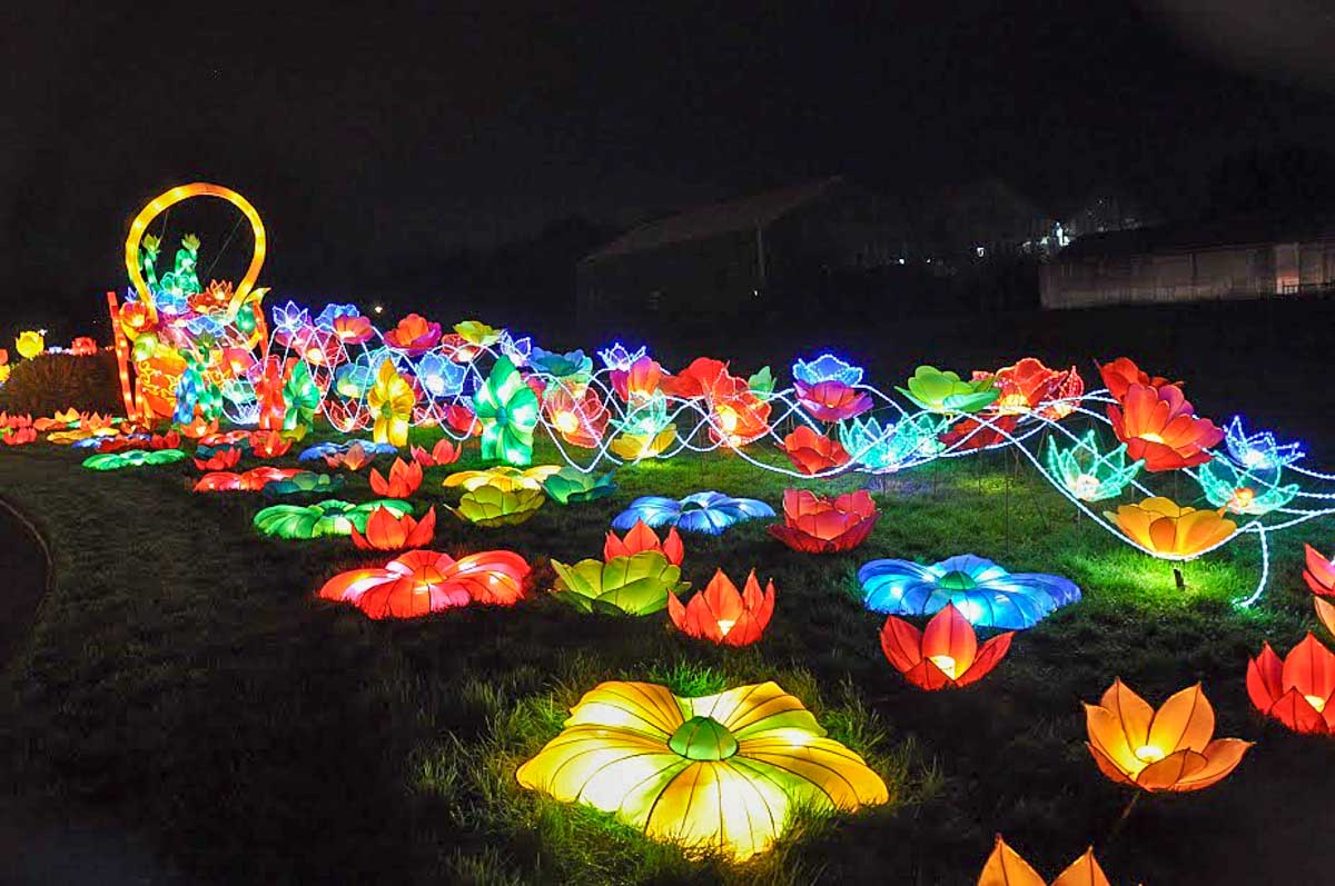 Philadelphia Chinese Lantern Festival at night USA