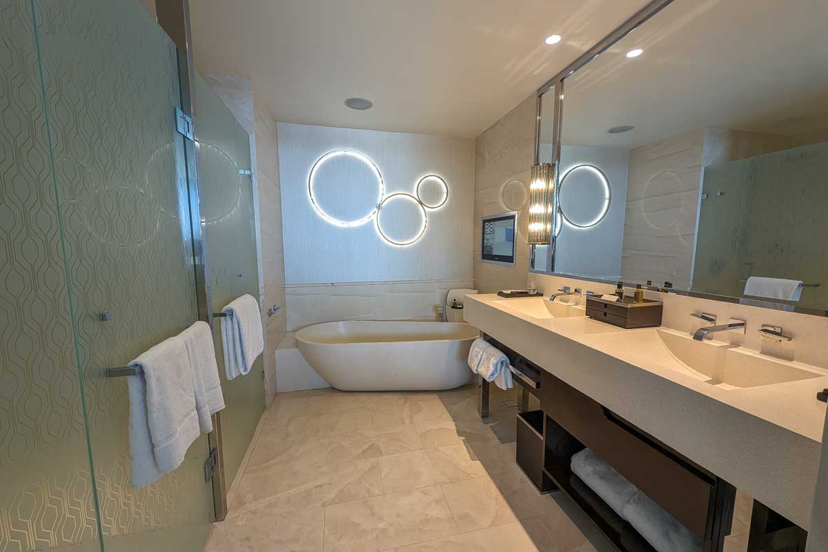 The bathroom at Crown Towers Perth Australia