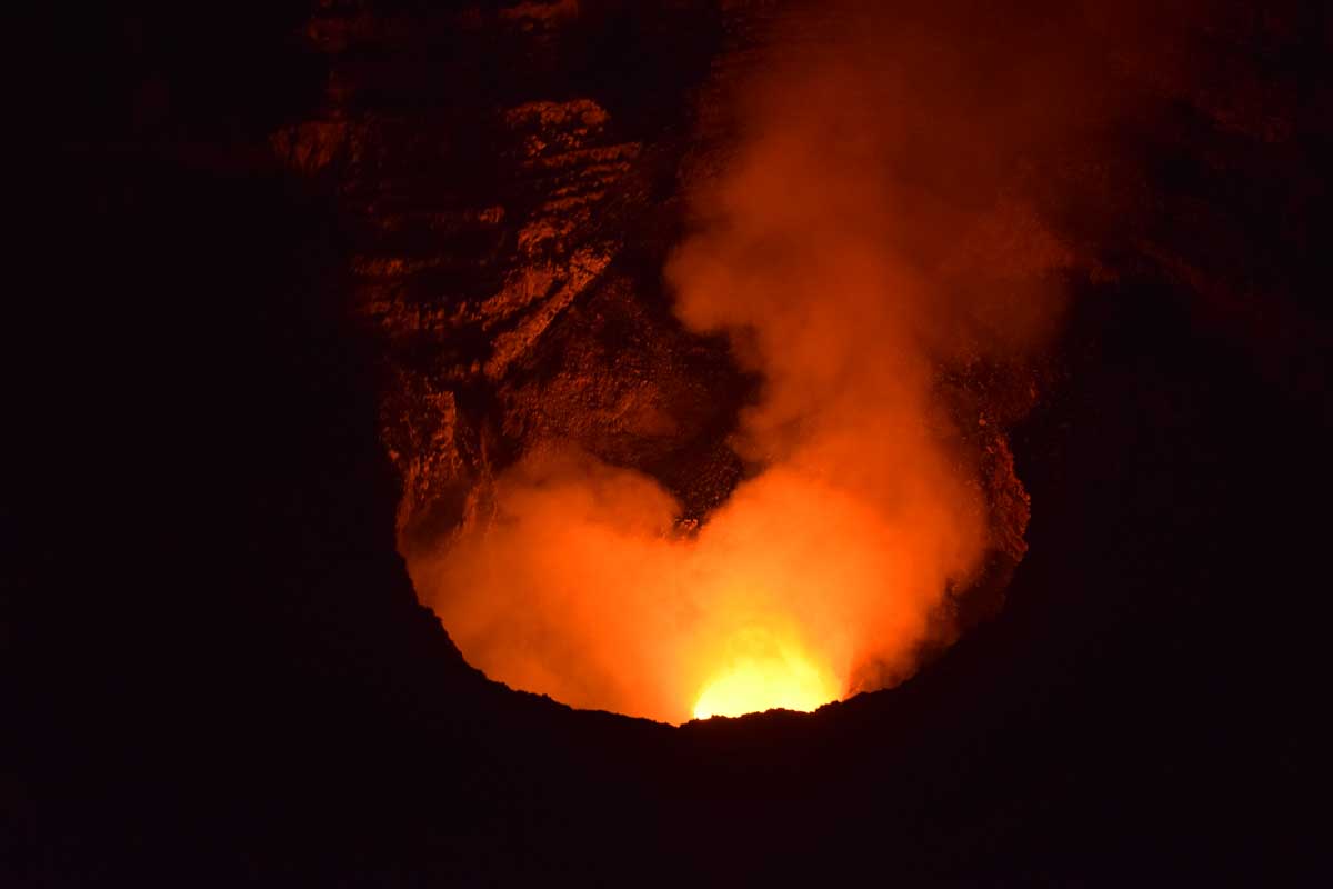 The lava lake at Masaya Volcano in Nicaragua