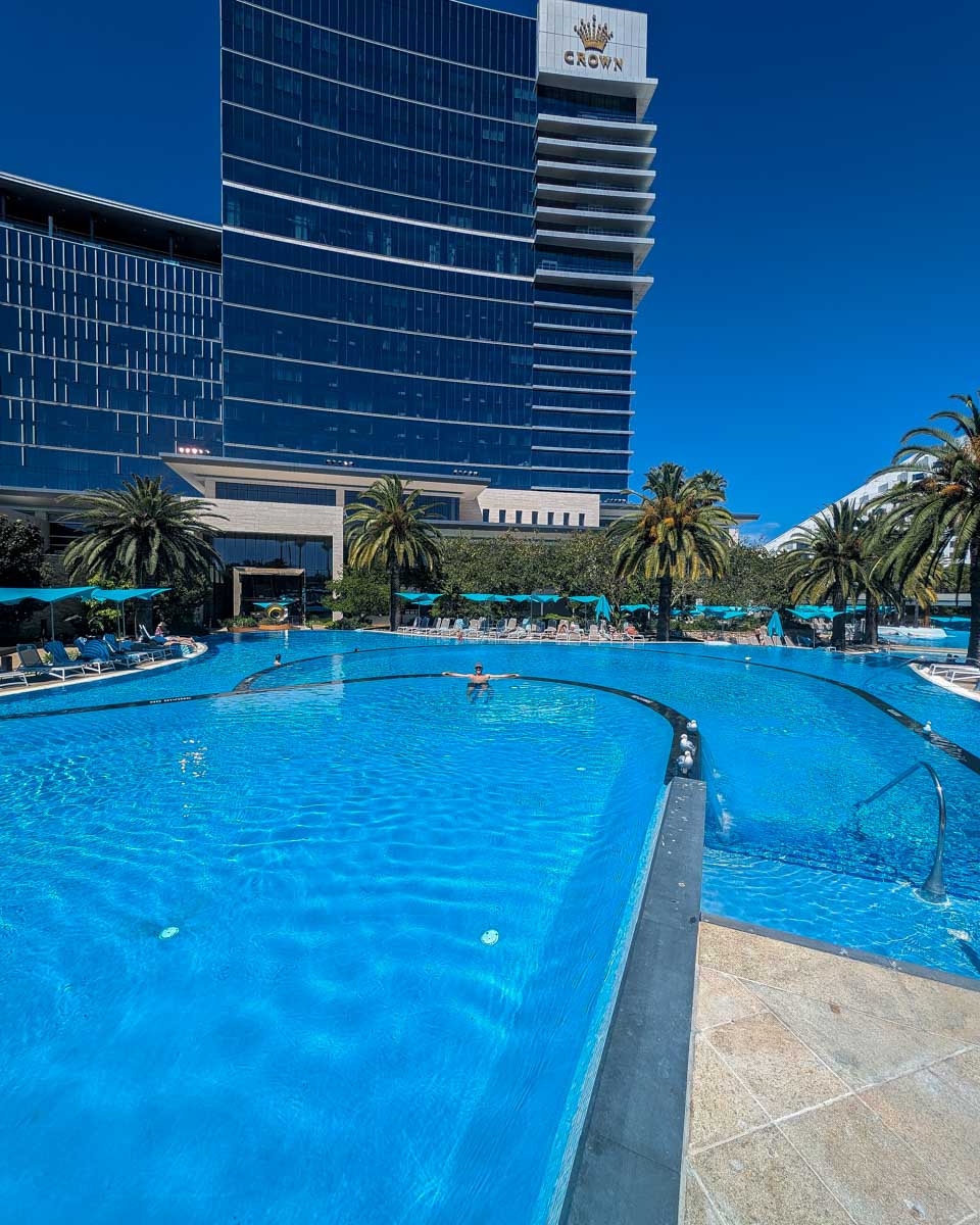 The pool at Crown Towers Perth Australia