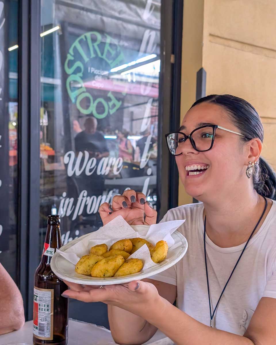 A-person-holding-a-plate-of-food-on-a-food-tour-in-Rome-Italy
