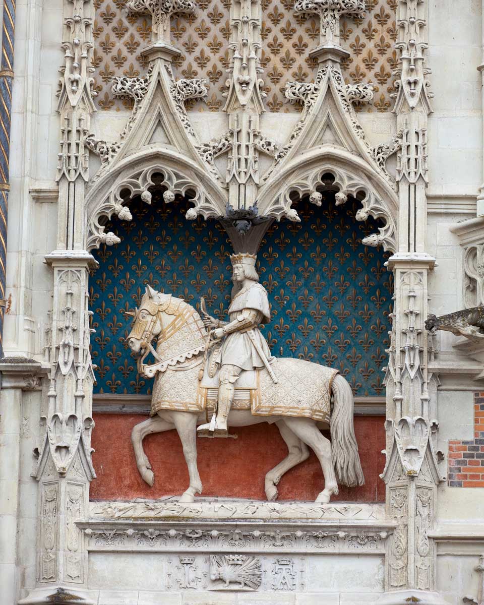 A statue of the king at Loire Valley Castle in France