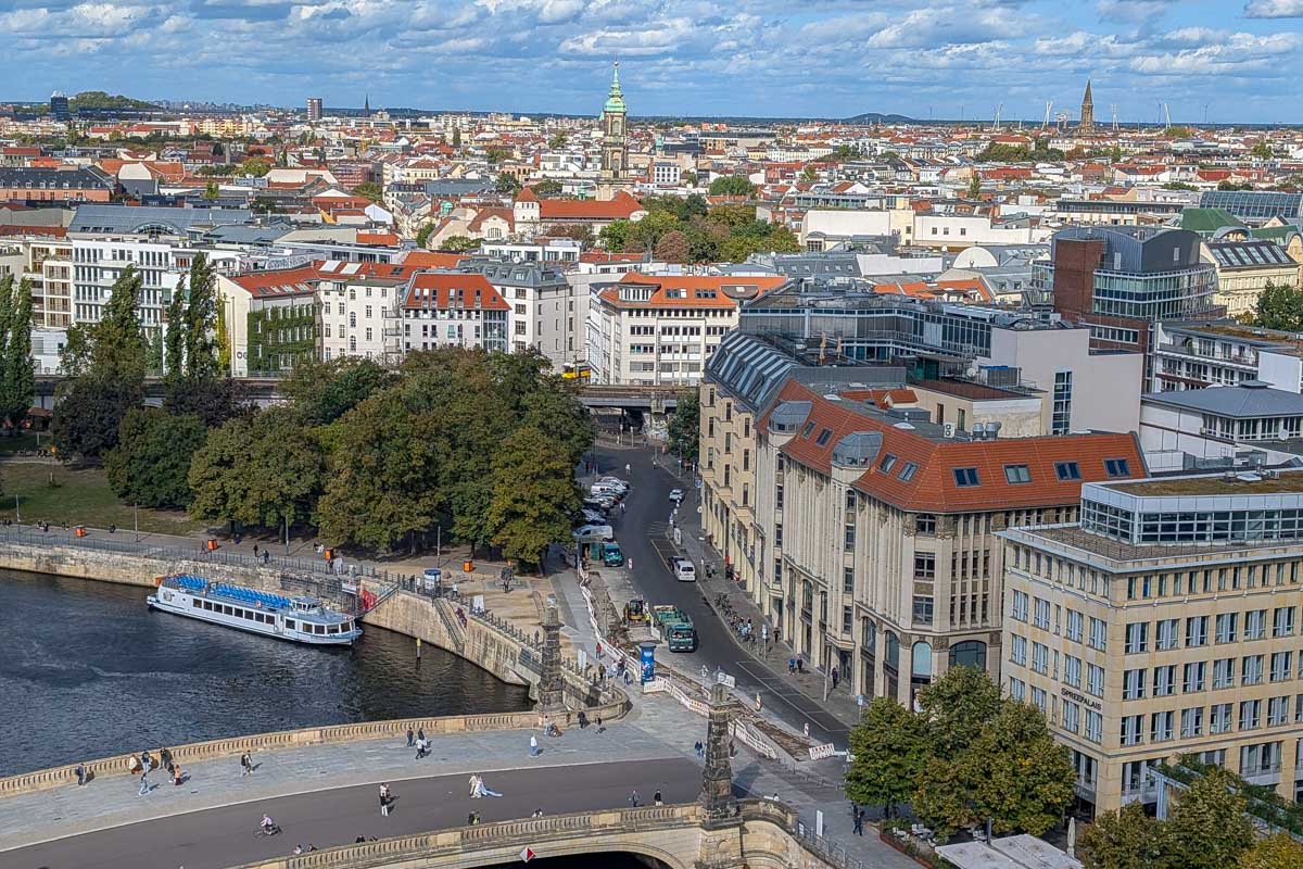 A view of Berlin Germany from the Berlin Cathedral
