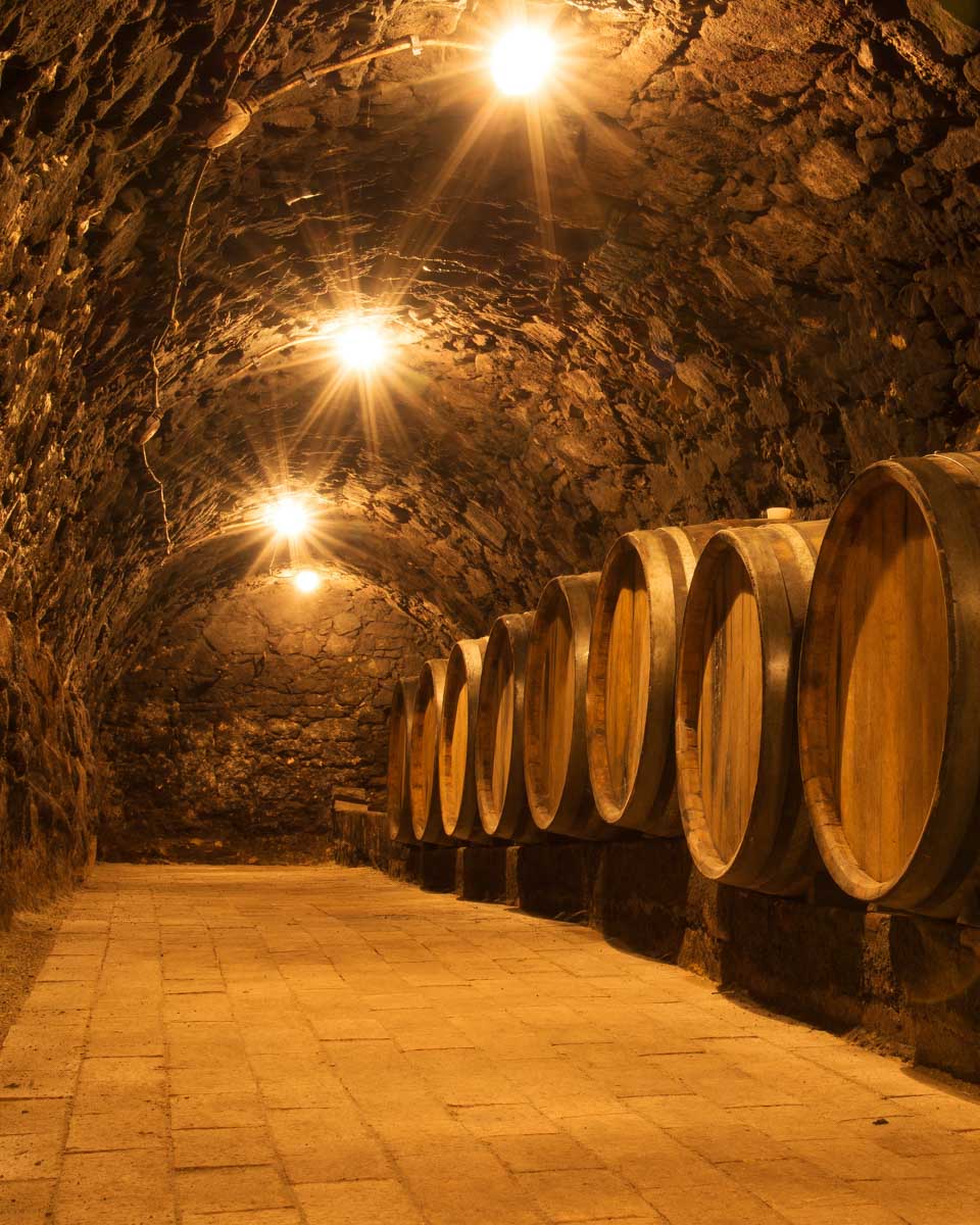 A wine cellar in Etyek Wine Country near Budapest Hungary
