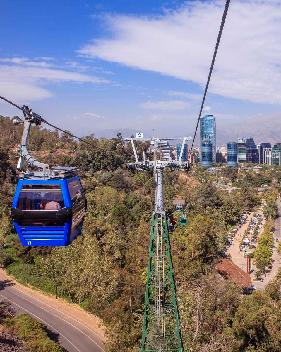 Cable car in Santiago Chile