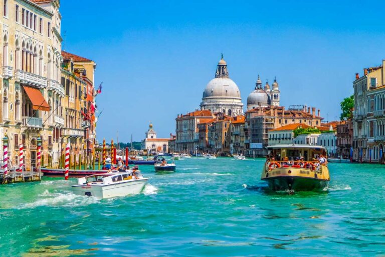 Canal Grande with Basilica di Santa Maria della Salute, Venice Italy