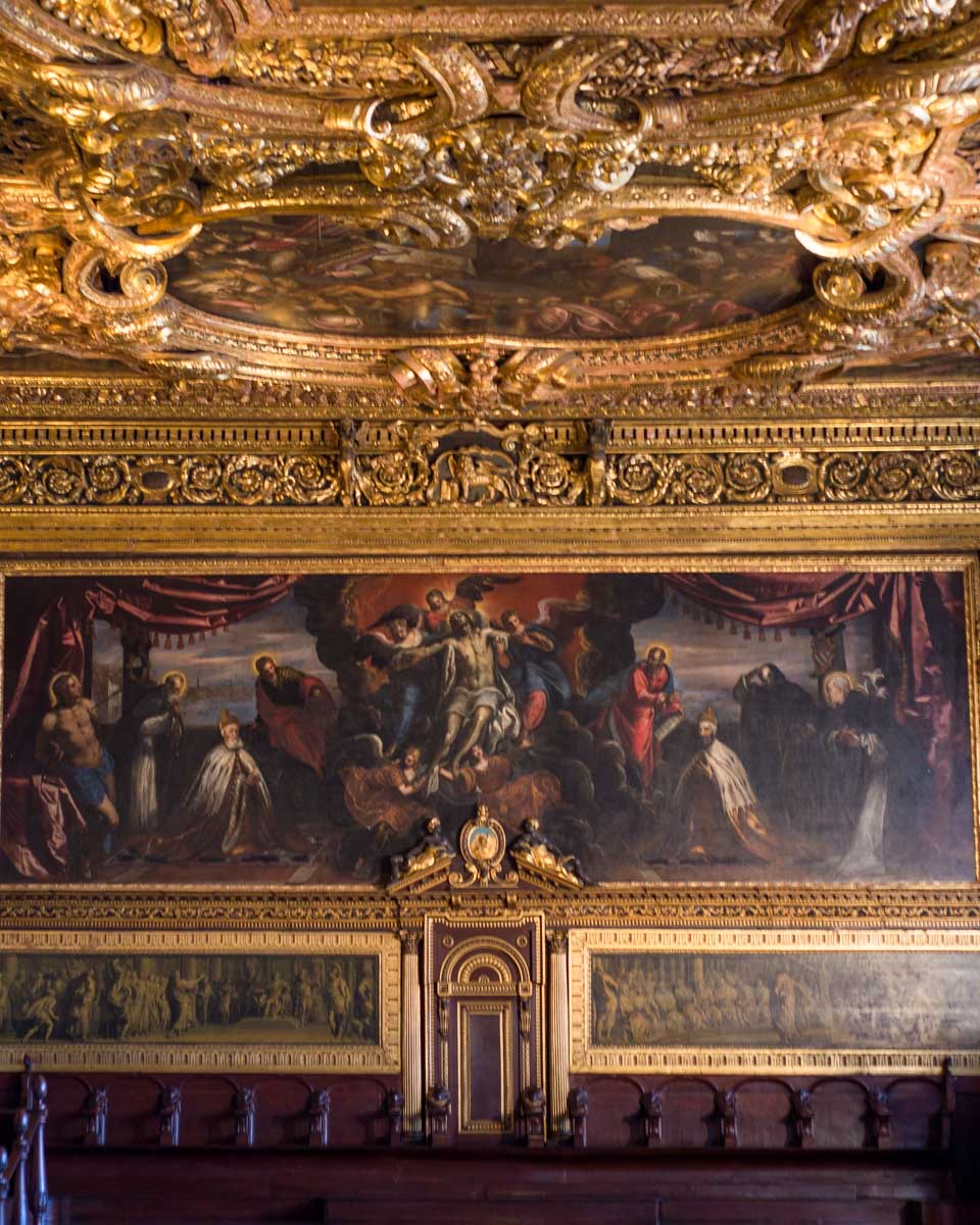 Inside Doges Palace in Venice Italy