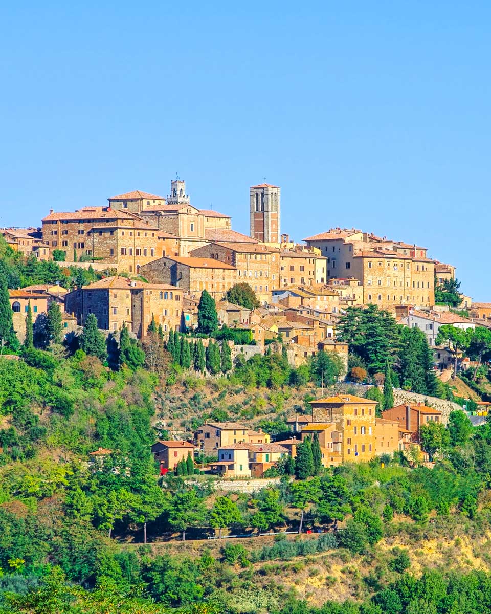 Montepulciano on a wine tour in Tuscany near Rome Italy