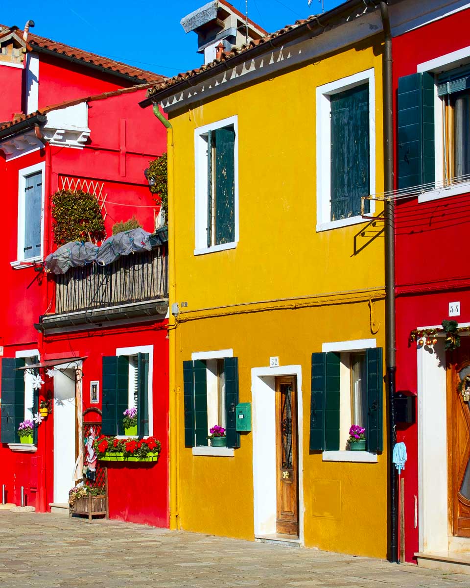 Murano Island street near Venice Italy