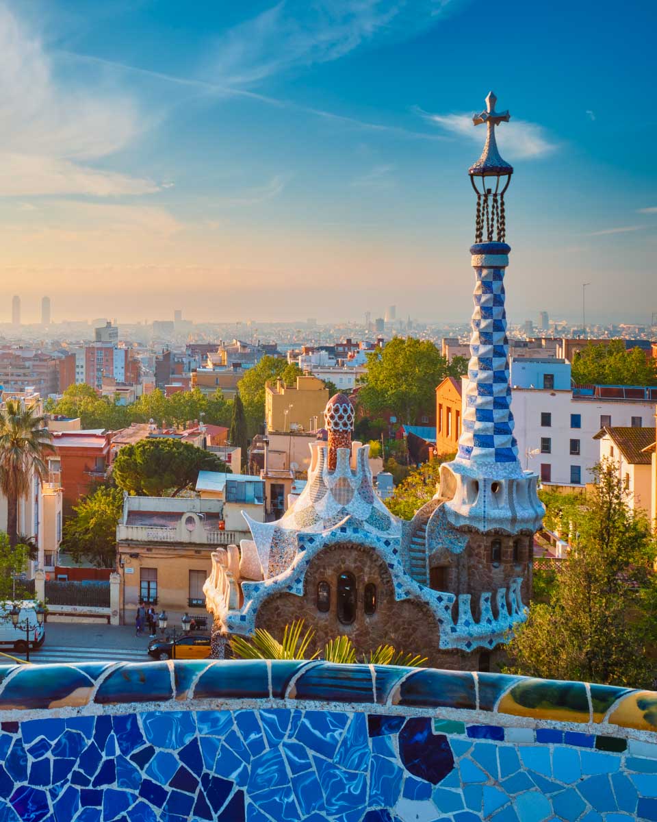 Park Guell in Barcelona Spain