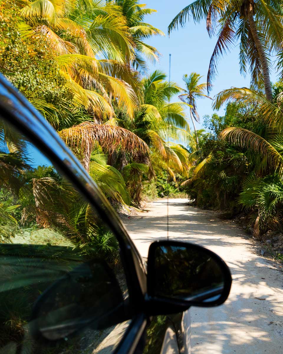Driving through the jungle in the Sian Kaan reserve, Mexico