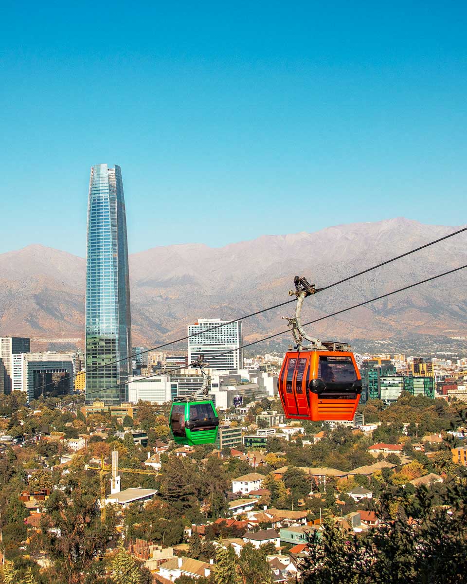 Santiago Metropolitan Cable Car in Chile