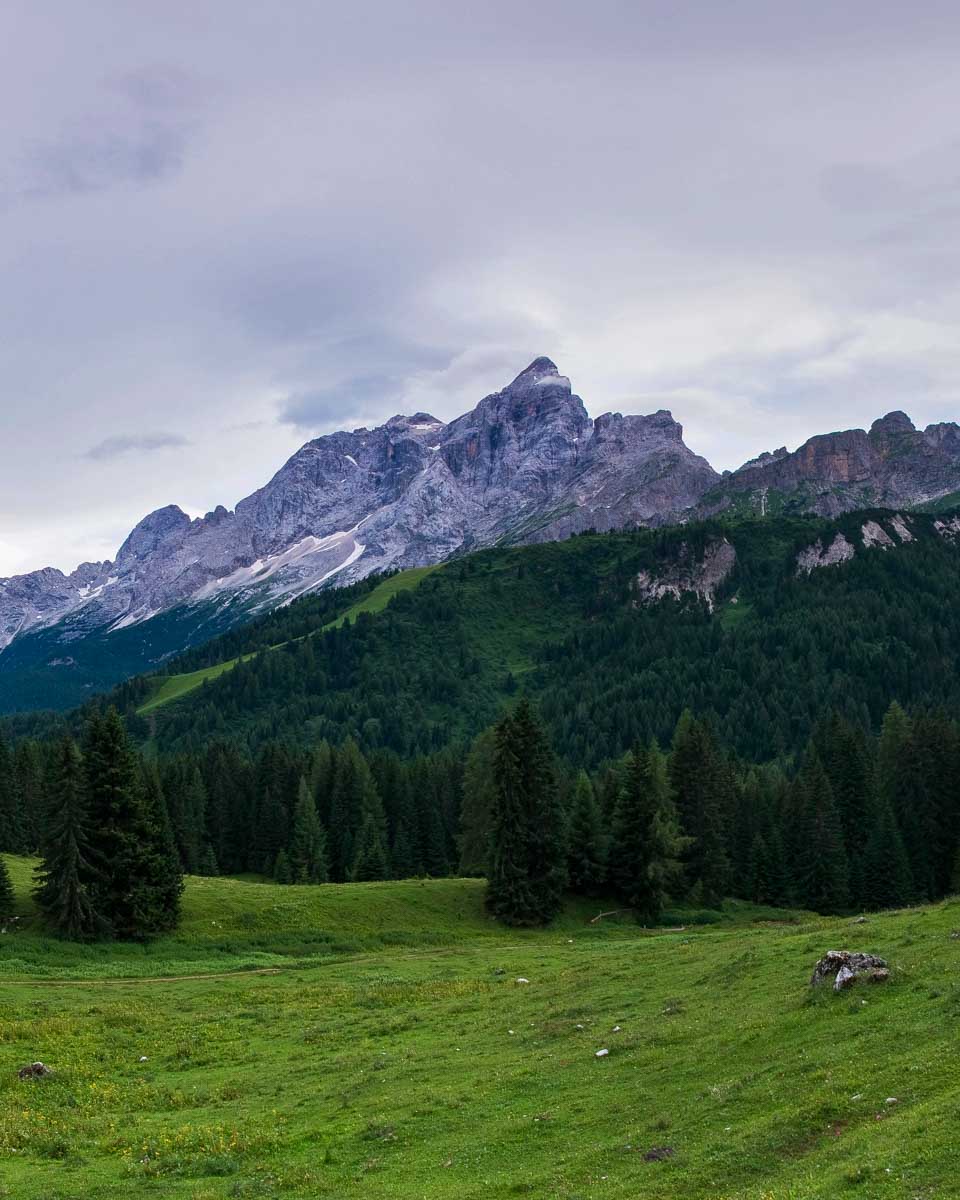 The Dolomite mountains near Venice Italy