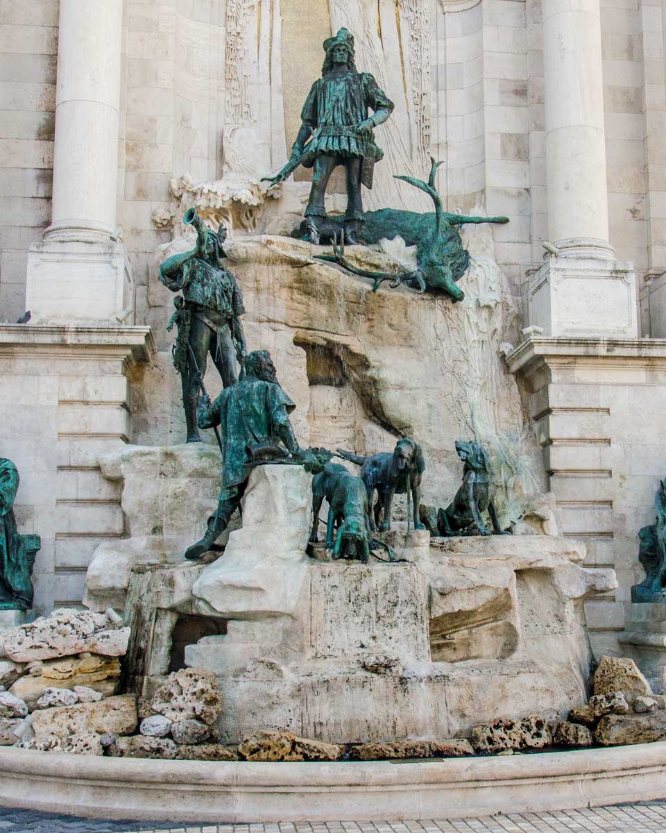 The fountain of king matthias Budapest Hungary