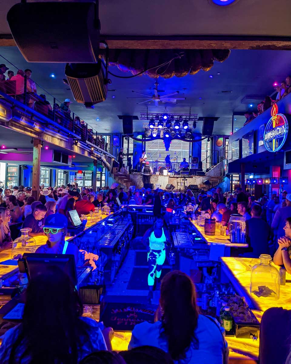 A bar on Broadway Street and Honky Tonk Highway in Nashville Tennessee