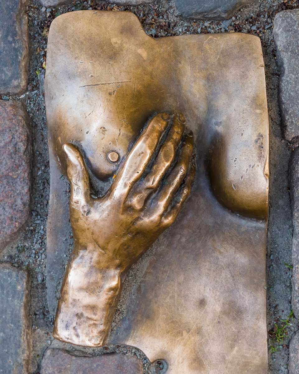 A monument in the red light district in Amsterdam Netherlands