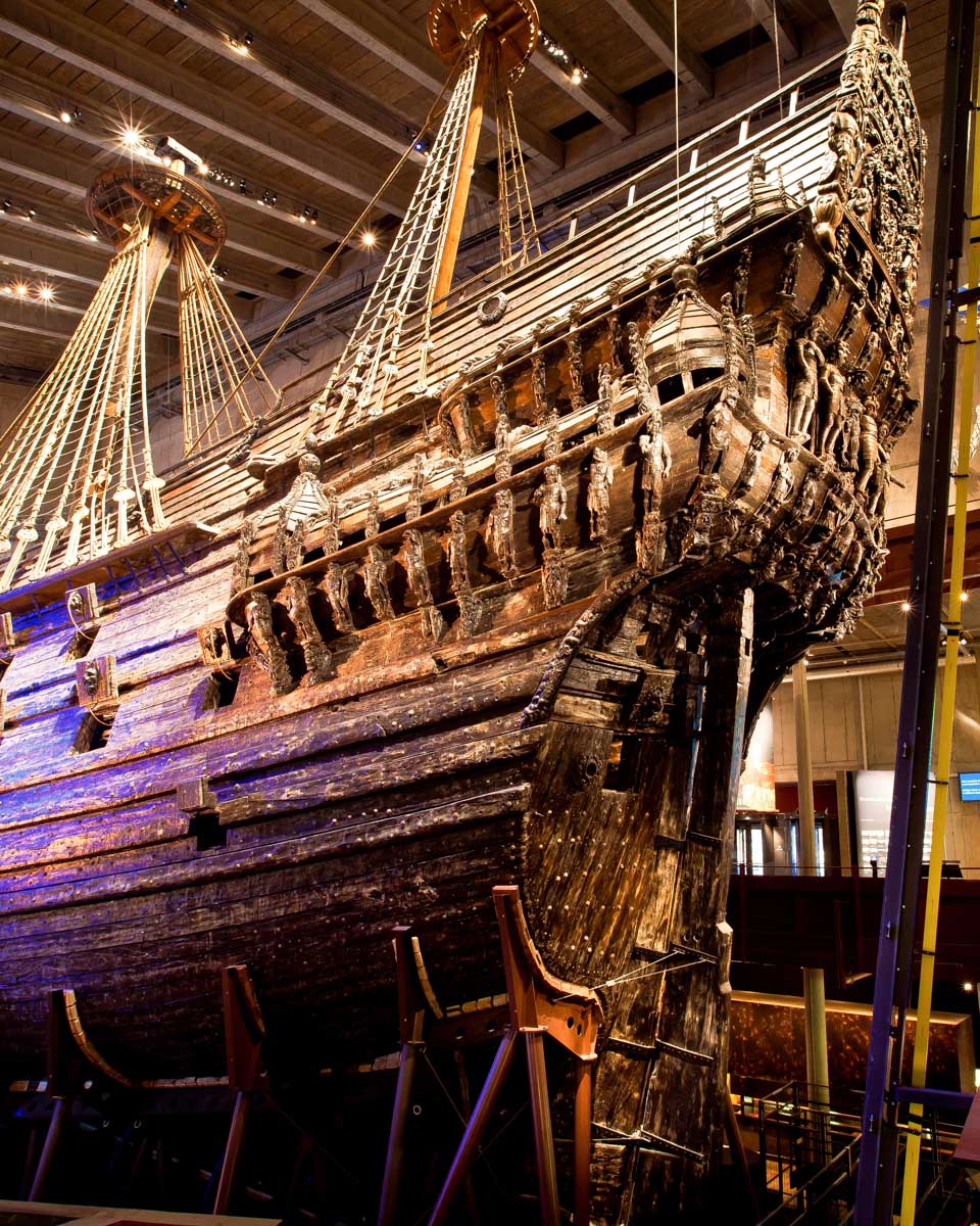 A ship at the Vasa Museum in Stockholm Sweden