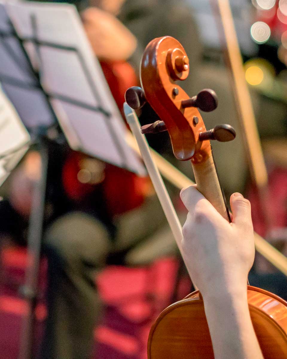 An orchestra plays mozart at Salzburg Fortress on a tour from Salzburg Austria