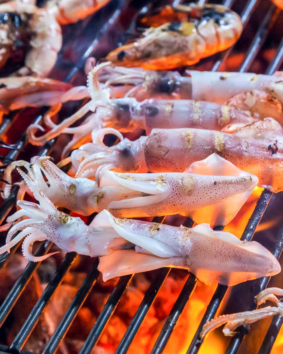 BBQ seafood on a food tour in Saigon Ho Chi Minh Vietnam