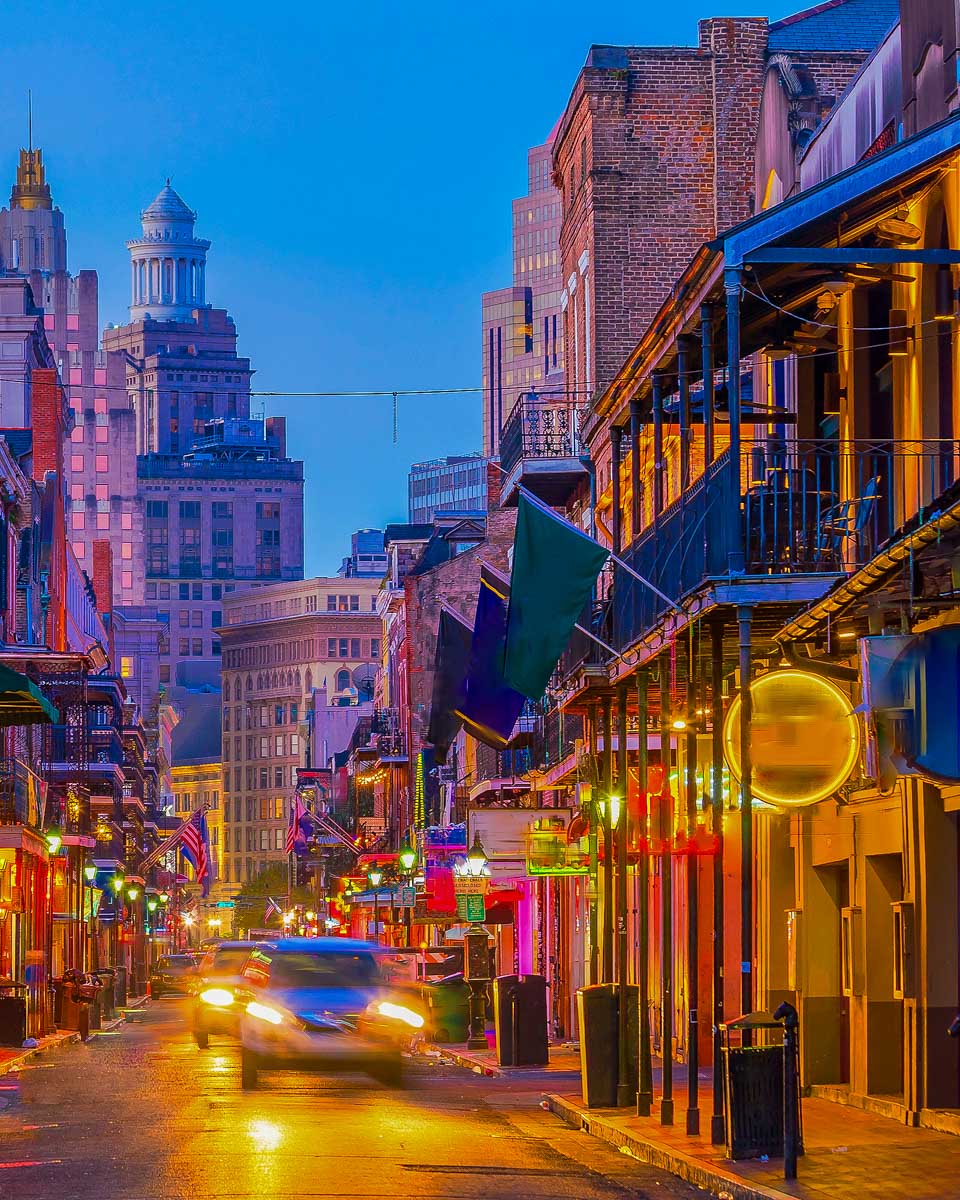 Bourbon Street in New Orleans Louisiana