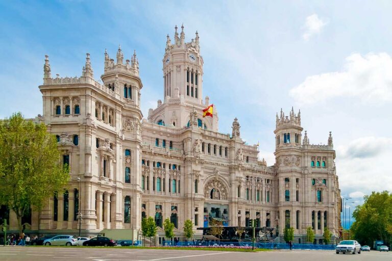 Cibeles Palace and fountain in Madrid Spain 1