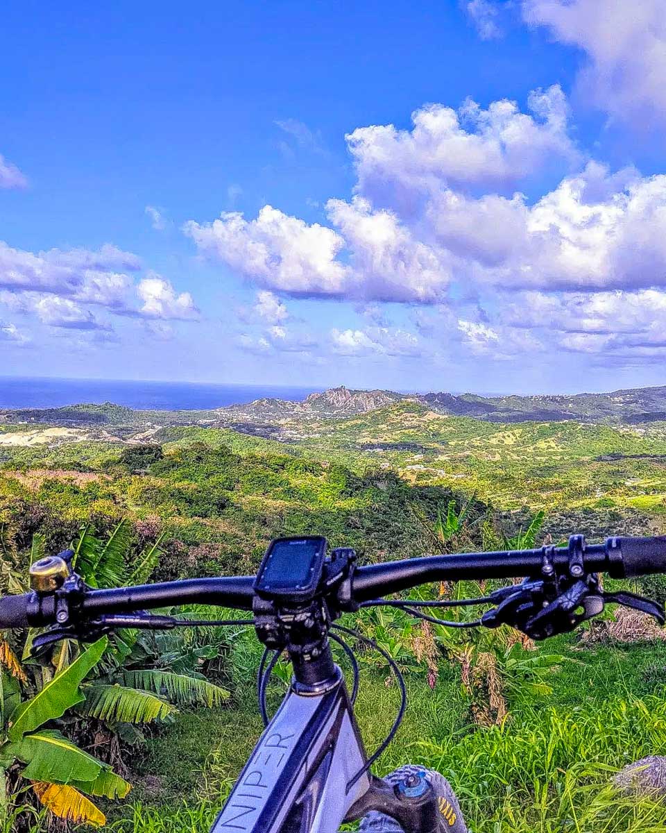 EBike Island Adventures a bike on a mountain in Barbados