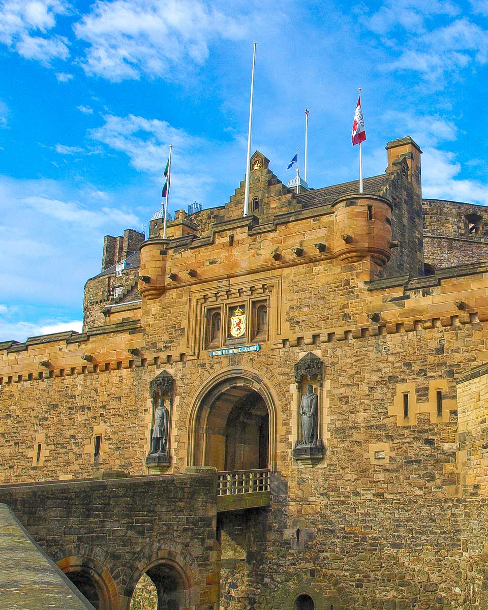 Edinburgh Castle walls in Scotland