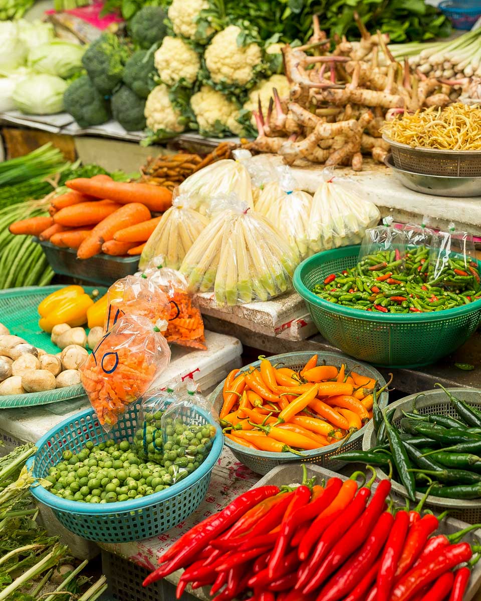 Fresh-vegtables-at-a-market-in-Chiang Mai-Thailand