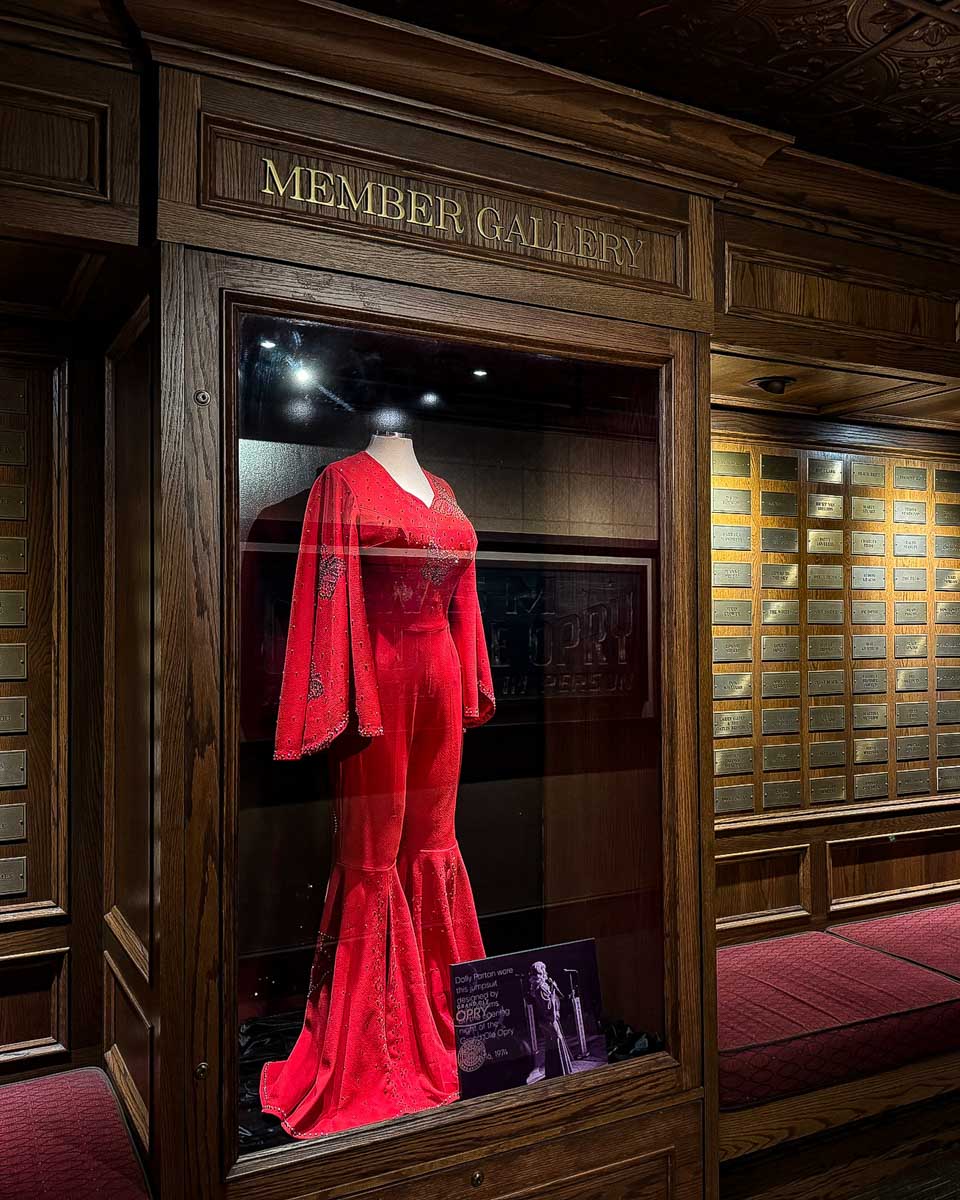 Grand Ole Opry the dress of Dolly Parton on a tour in Nashville Tennessee