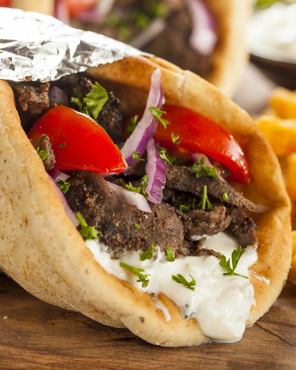 Gyro Greek food on food tour in Athens Greece