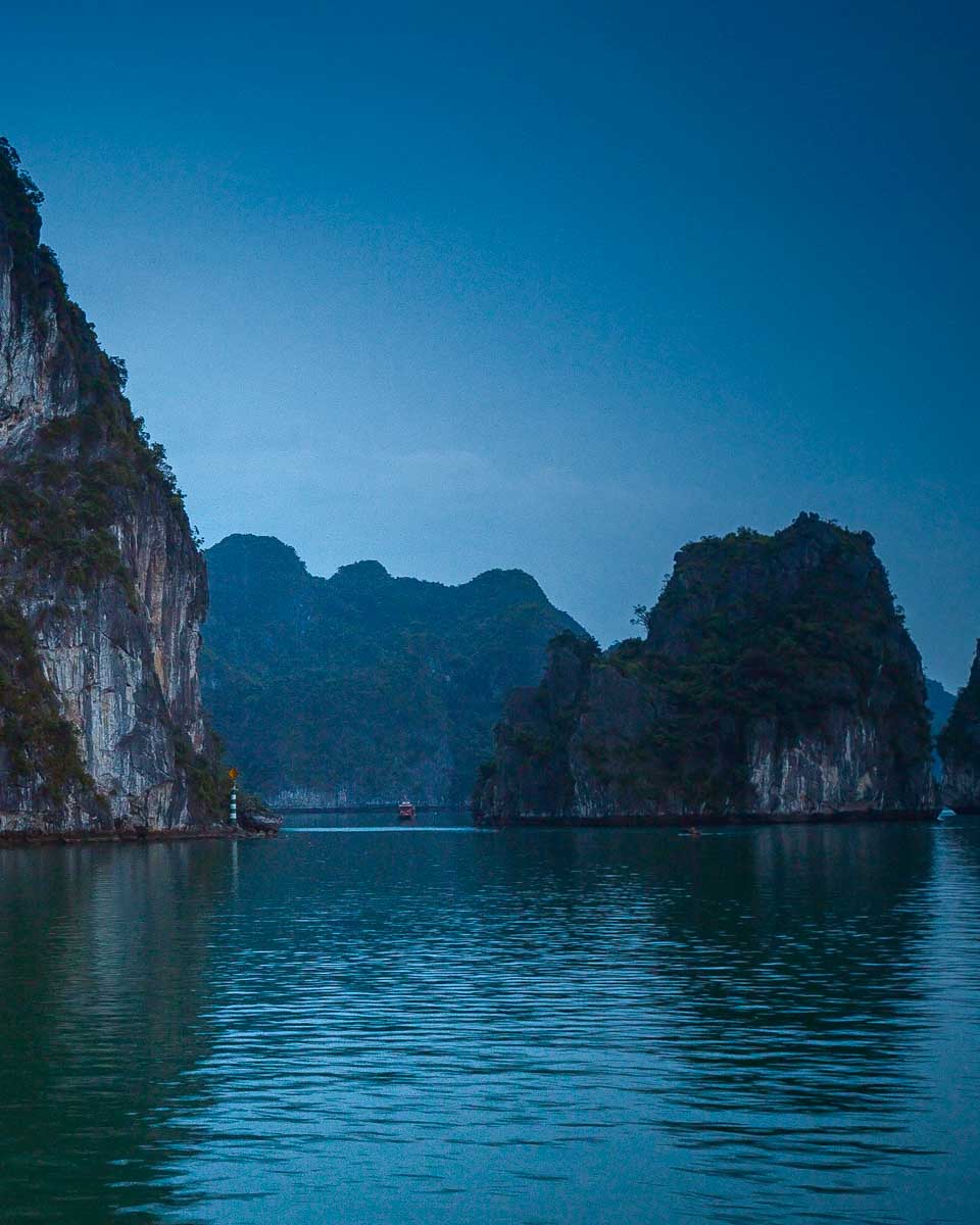 Halong Bay at night in Vietnam-2